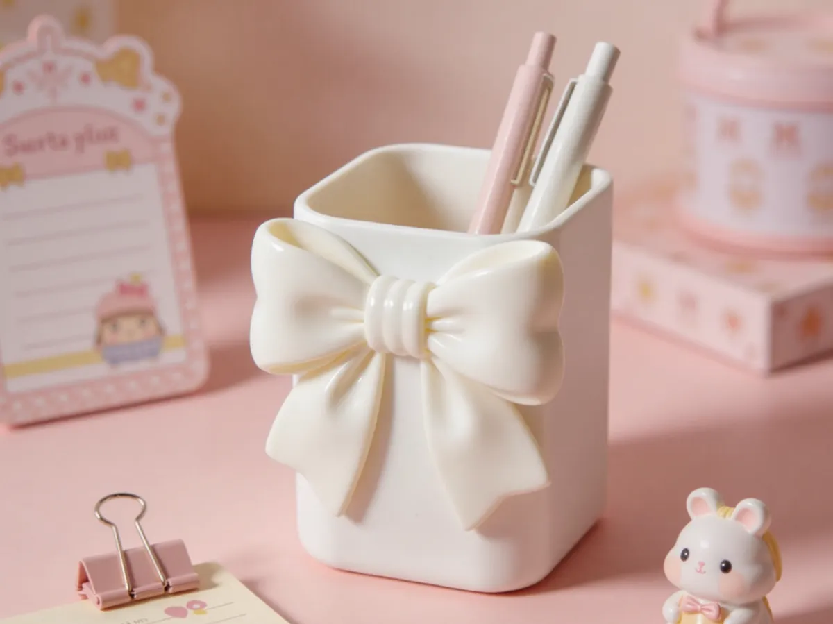 Bow Makeup Brush & Pen Holder