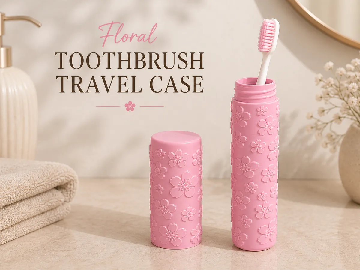 Floral Travel Toothbrush Case