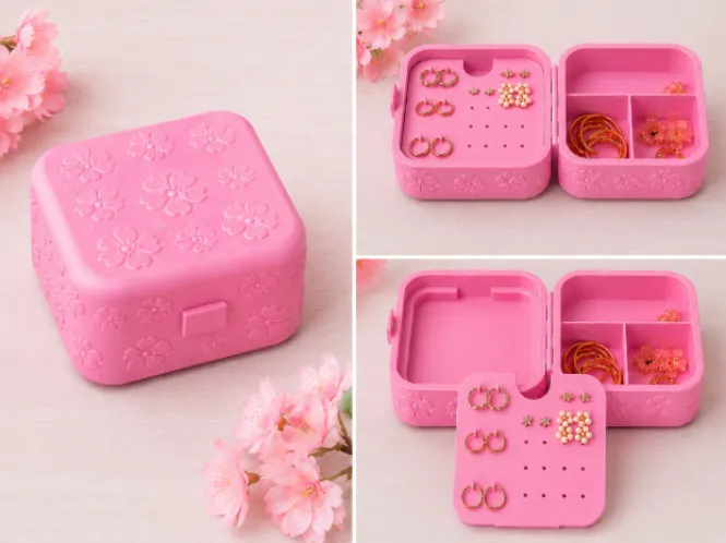 Travel Jewelry Box with Earring Tray