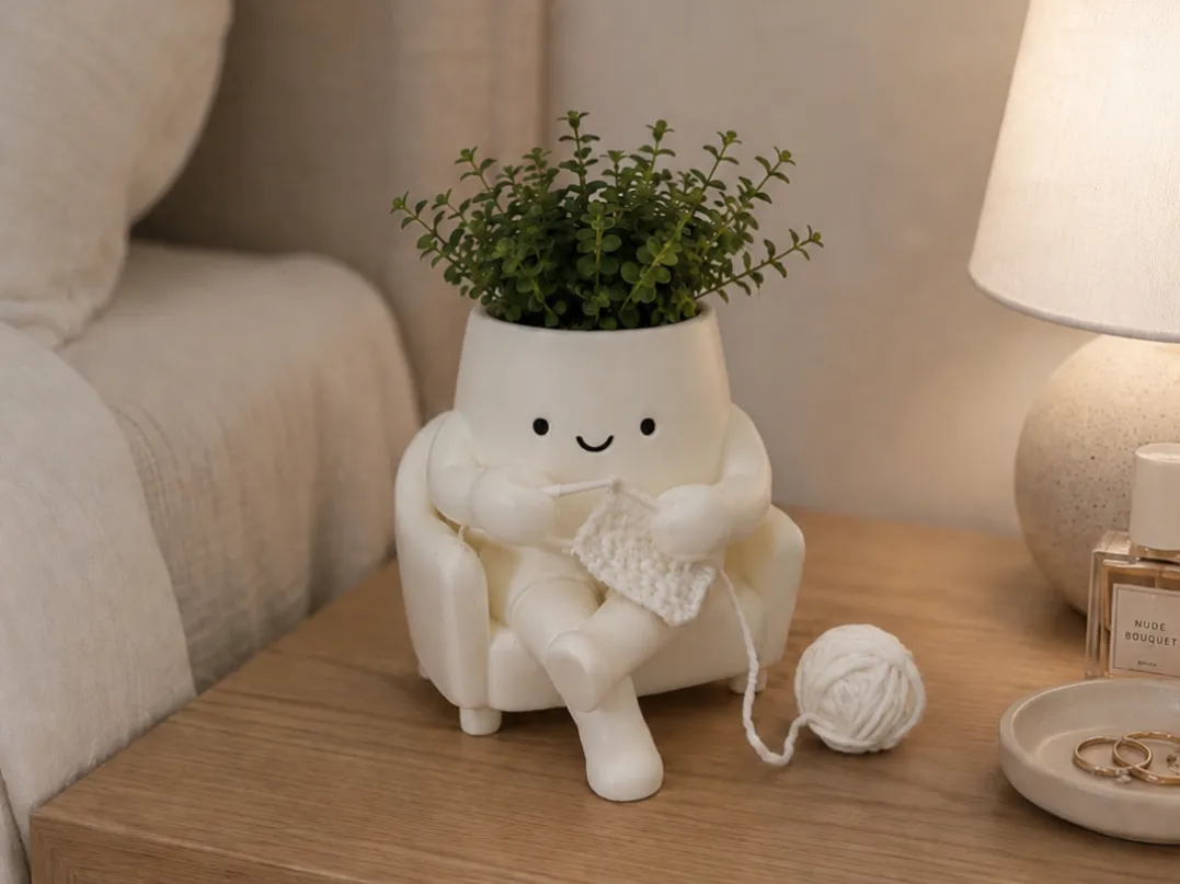 Cute Knitted Flower Pot